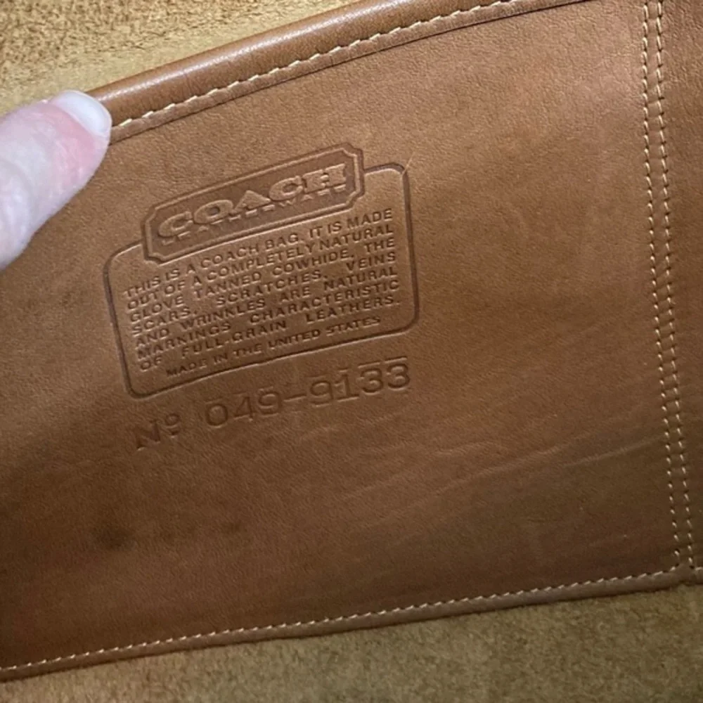 Coach vintage English tan leather briefcase laptop work bag